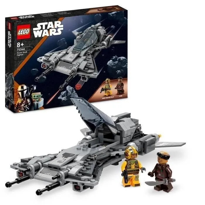 LEGO® Star Wars 75346 Le Chasseur Pirate, Jouet avec Minifigurines Pilote et Vane, Le Mandalorien-0