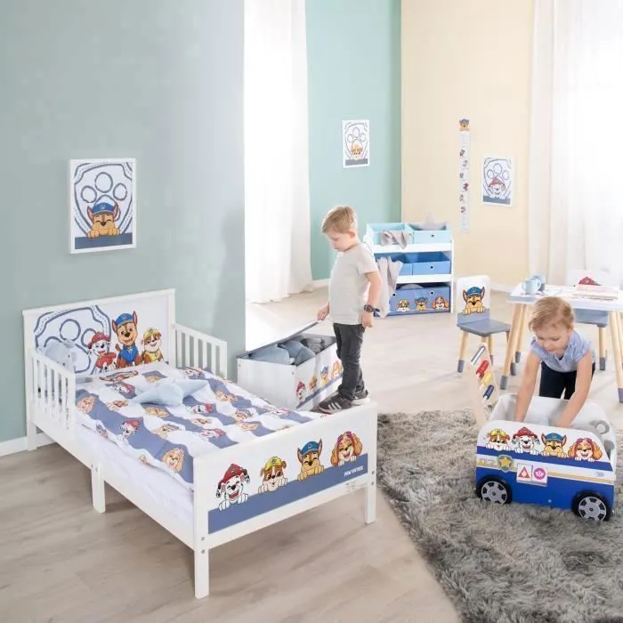 Étagère de Rangement pour Jouets - ROBA - Pat Patrouille - Boîtes en Tissu - Bleu / Blanc-3