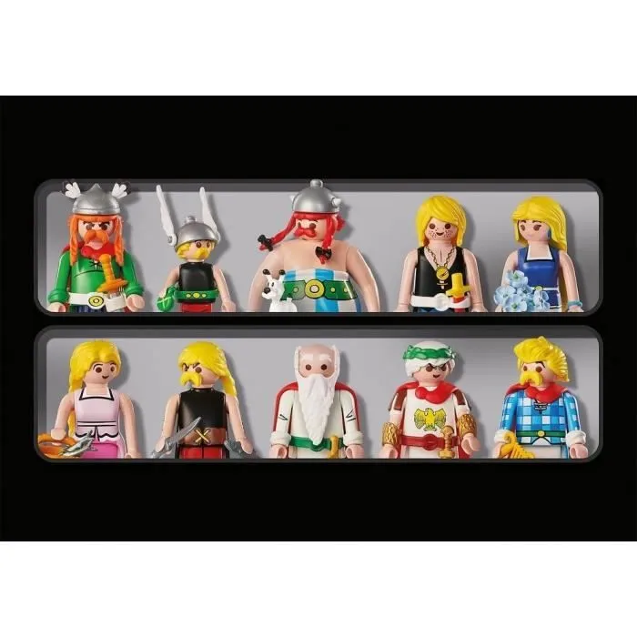 PLAYMOBIL 71680 Astérix, César et les irréductibles Gaulois, coffret spécial 10 personnages d'Astérix, Dès 5 ans-1
