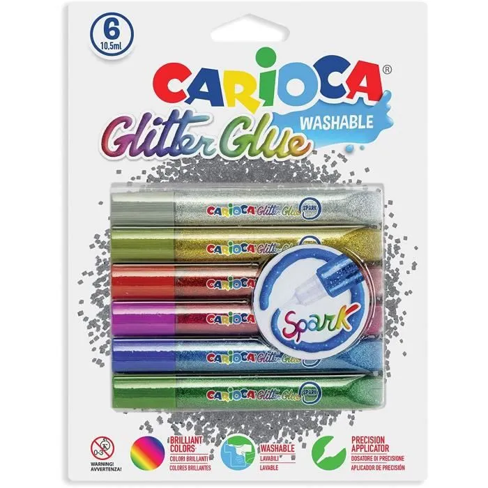 Carioca à Paillettes à coller (lot de 6) - 42110-0