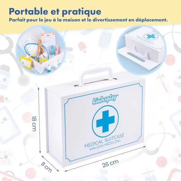 Green series Malette Docteur Enfant - Kit Docteur Enfant | Stéthoscope Enfant, Jouet Docteur Enfant, 3 Ans, GS9931-3
