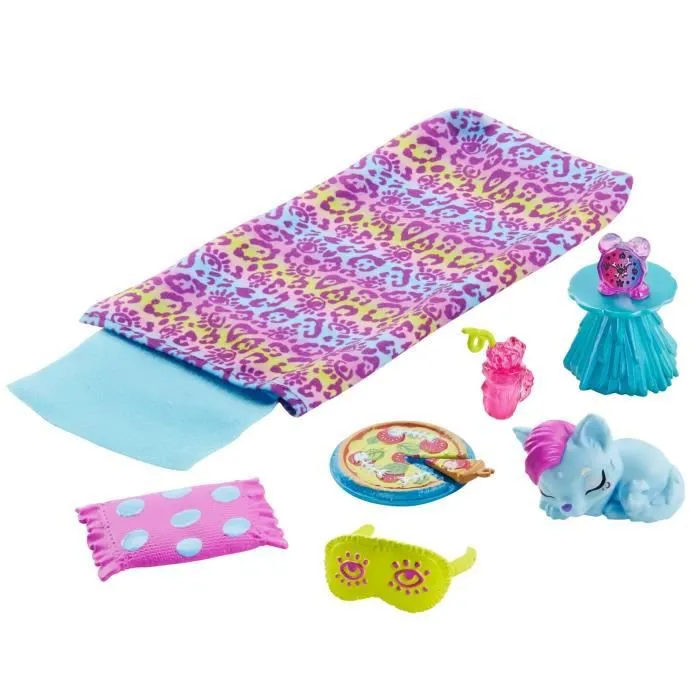 Coffret Pyjama Party Sauvage CAVE CLUB - Mini-poupée Tella articulée en 11 points avec accessoires - Dès 4 ans-3