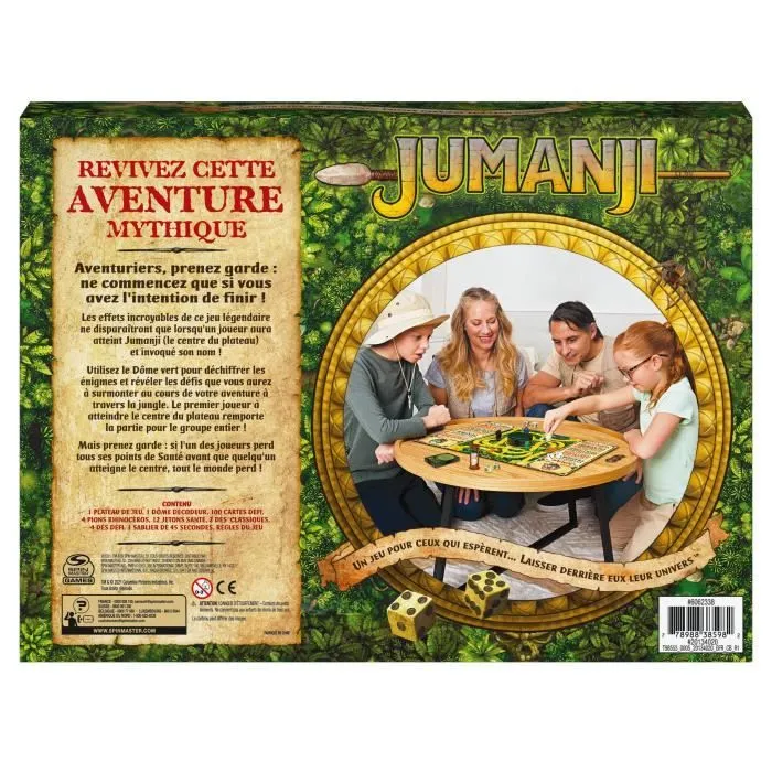 Jumanji le jeu - SPIN MASTER - Edition Rétro - Jeu de plateau pour Toute La Famille ou entre Adultes-4