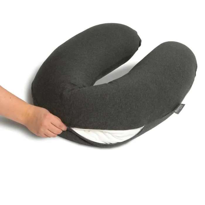 doomoo Housse de coussin de maternité et d'allaitement Buddy, Chiné Anthracite-1