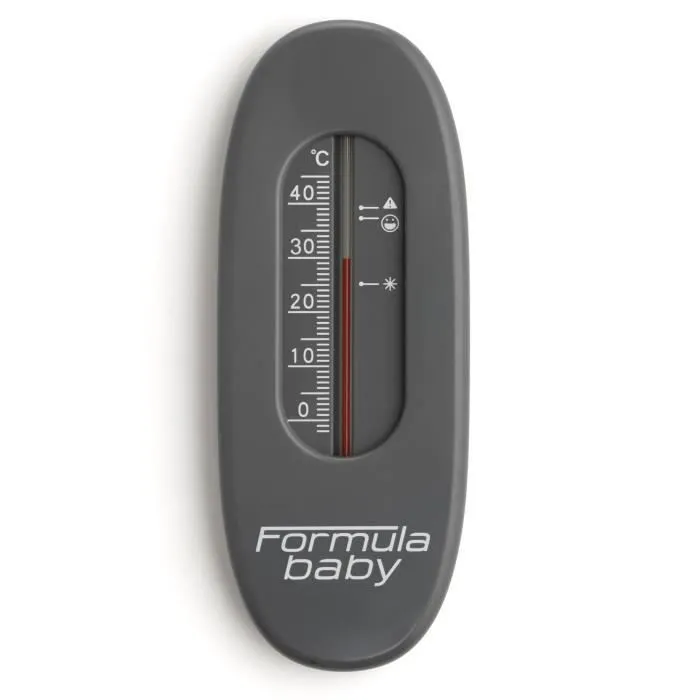 Thermomètre de bain flottant gris - FORMULA BABY - dès la naissance - conforme aux normes de sécurité-0