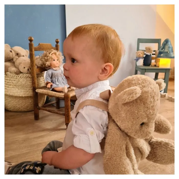 Sac à dos Peluche - EGMONT TOYS - Plush - Pour Bébé - Blanc - 31 cm-2
