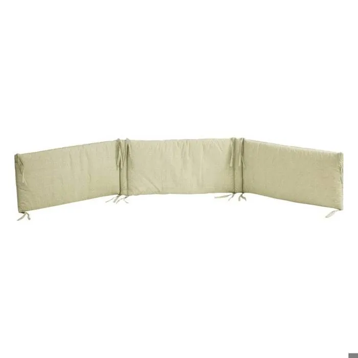 Tour de lit bébé en coton 190x30cm vert céladon - Vert celadon - Atmosphera createur d'interieur-0