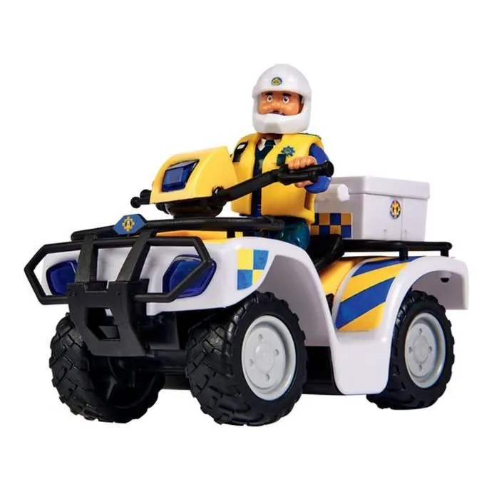 SAM LE POMPIER Quad Police + 1 Figurine - SMOBY-0