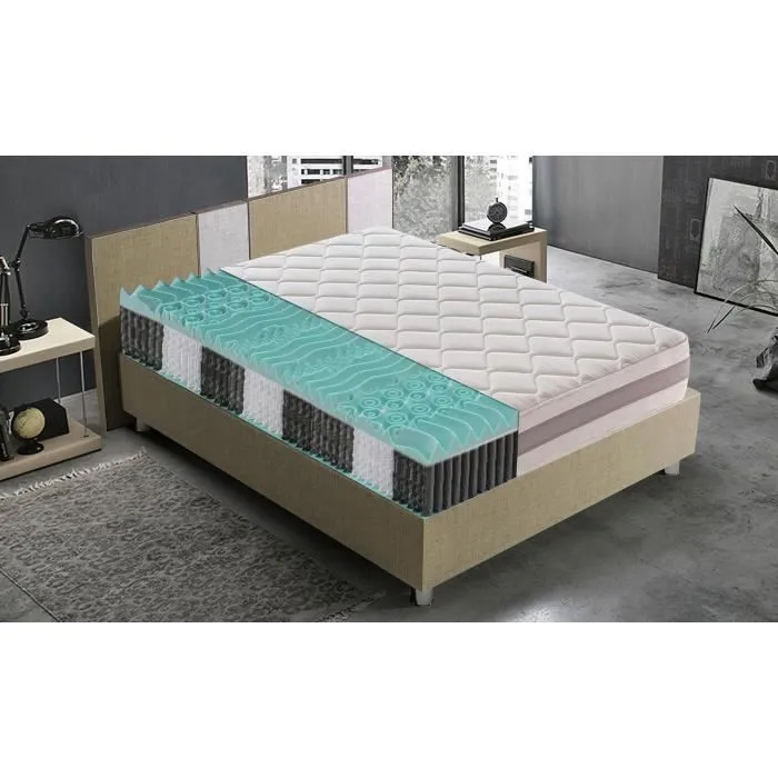 TOKYO - Matelas 90x190 à ressorts ensachés indépendants à 9 zones et mémoire de forme-0