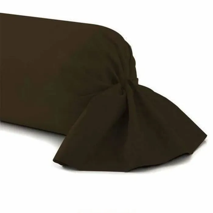 Taie traversin 45 x 185 cm - CHOCOLAT - MARRON 100% coton-0