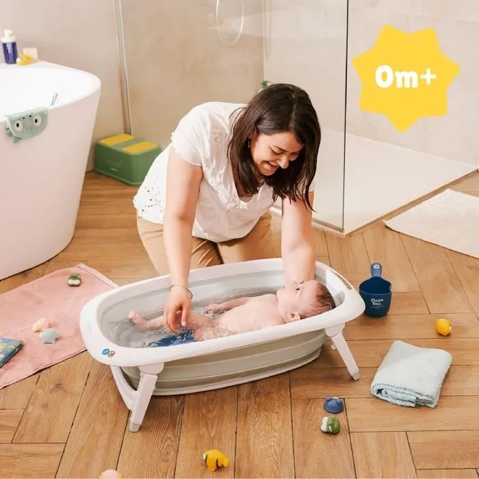 BADABULLE Baignoire pliable, 35L, super compact, bouchon de vidange témoin de chaleur, design ludique-1