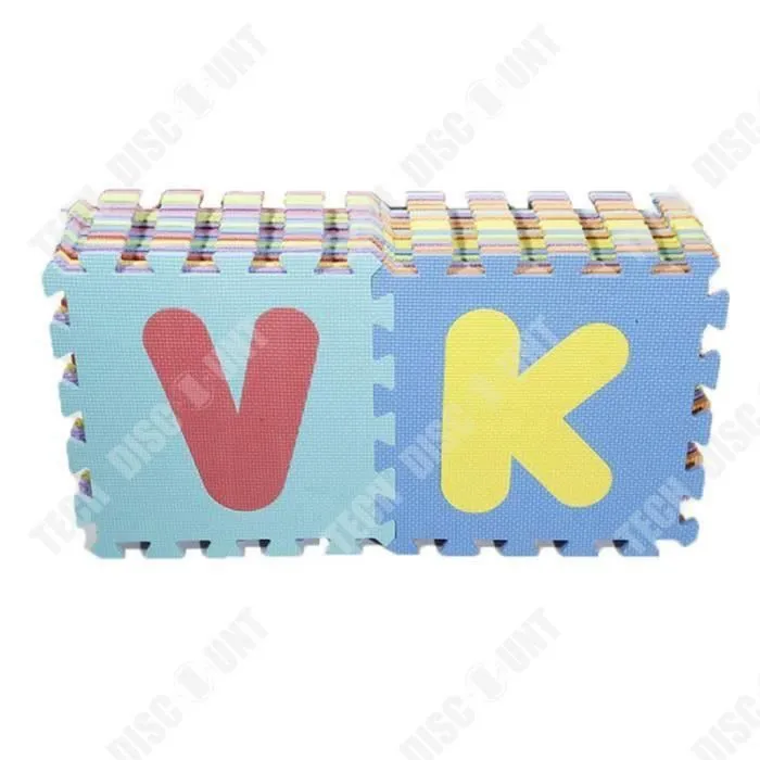 TD® Tapis en mousse détachable pour enfants et bébés - apprentissage décoration éducative alphabet chiffres 36 dalles A à Z et 0 à 9-3