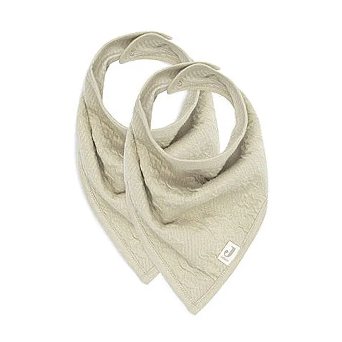 Bavoir Bandana Soft Waves - JOLLEIN - Vert Olive - 100% coton-jersey - Mixte-0