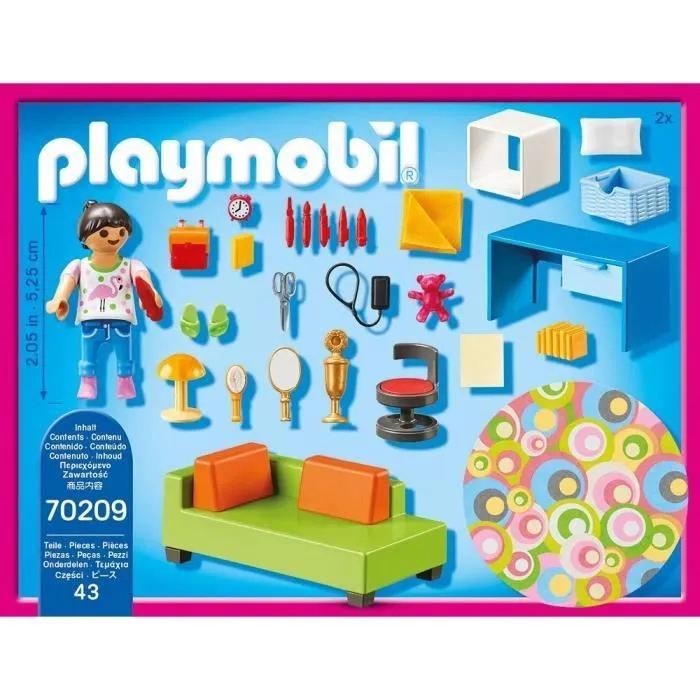 PLAYMOBIL 70209 Chambre d'enfant avec canapé-lit, Maison Traditionnelle, Dollhouse, 43 pièces, Dès 4 ans-1