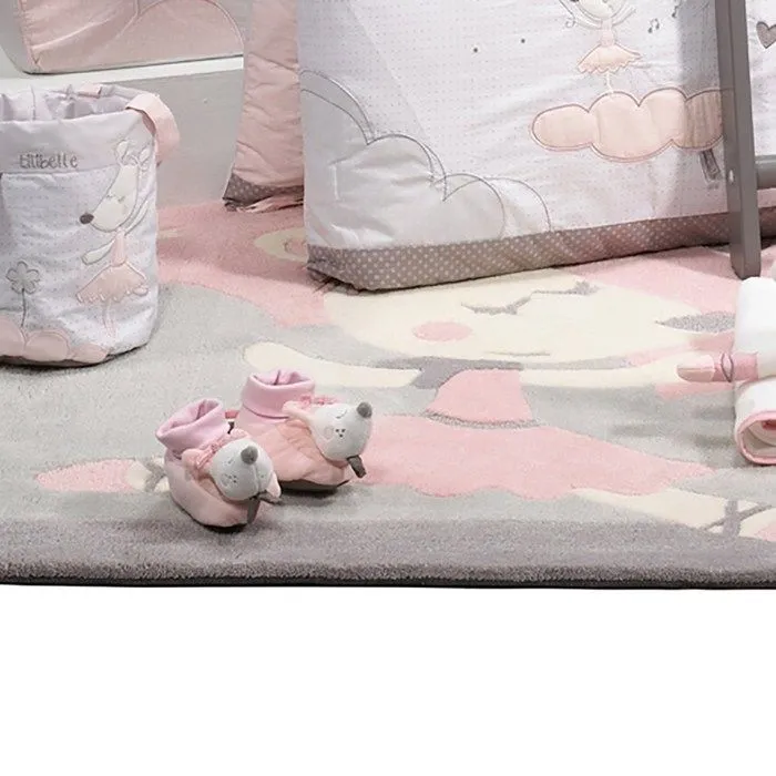 Tapis de chambre tufté 130x90cm en acrylique Rose-2