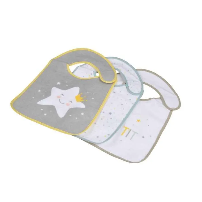 Bébé Douceur - Lot de 3 bavoirs avec scratch-0