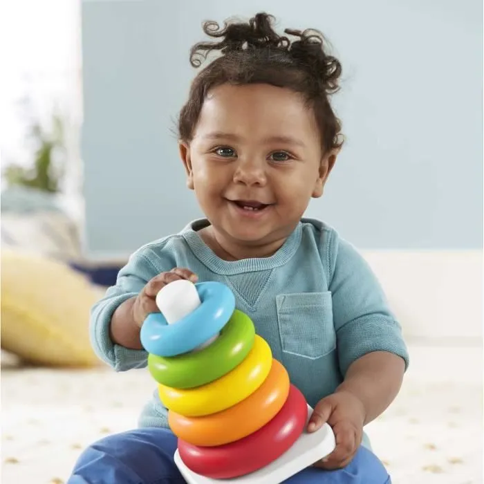 Fisher-Price - Pyramide arc-en-ciel - Jouet d'éveil 1er âge - Dès 6 mois GRF09-1