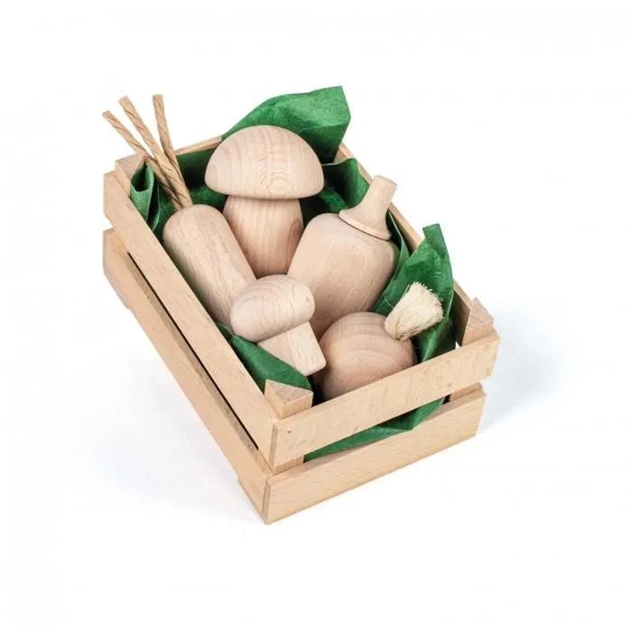 Erzi - Petite cagette légumes bois naturel-1