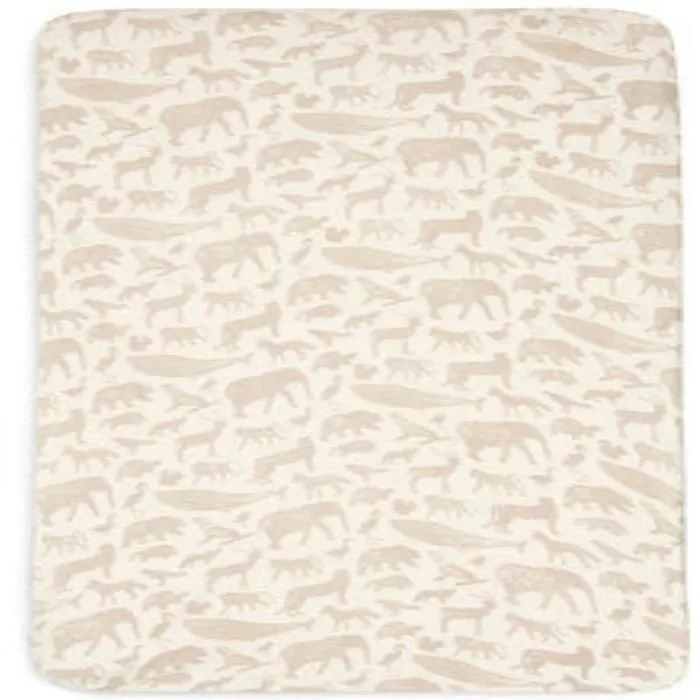 Drap-housse - JOLLEIN - Animaux - 100% coton - Beige - 60x120 cm - Lit bébé-2