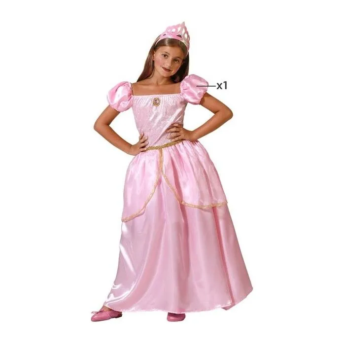 Déguisement Fille Princesse Aurore Rose-3