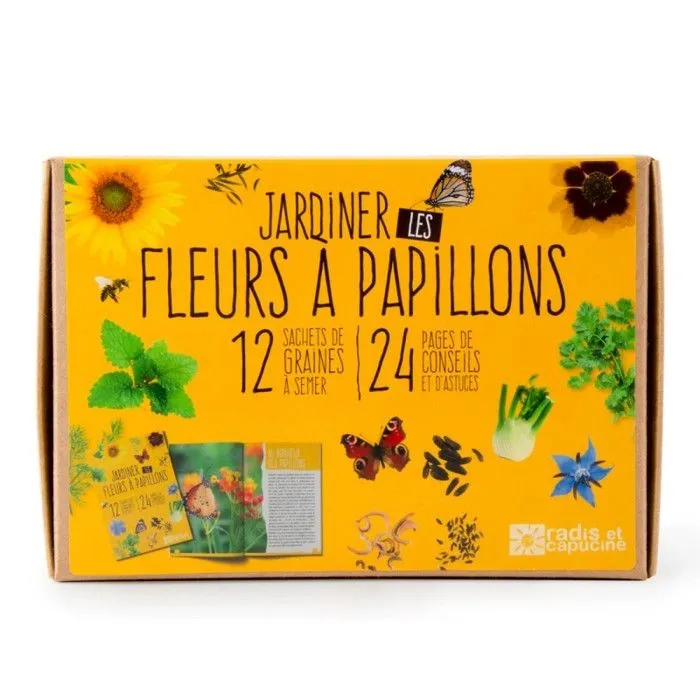 Radis et Capucine - Coffret graines de Fleurs à Papillons-0