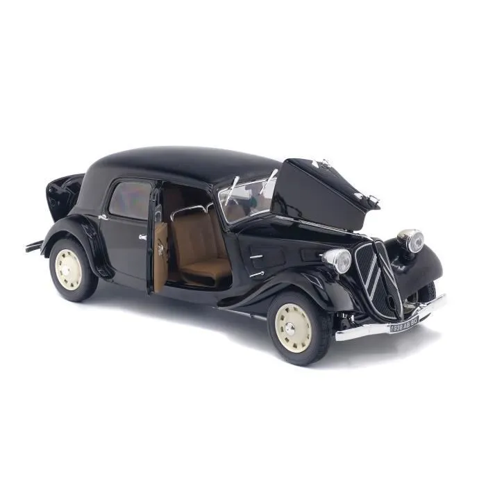 Voiture miniature de collection SOLIDO - Citroën Traction 11 Cv Blach 1937 - Blanc - 1/18 ème en métal-2