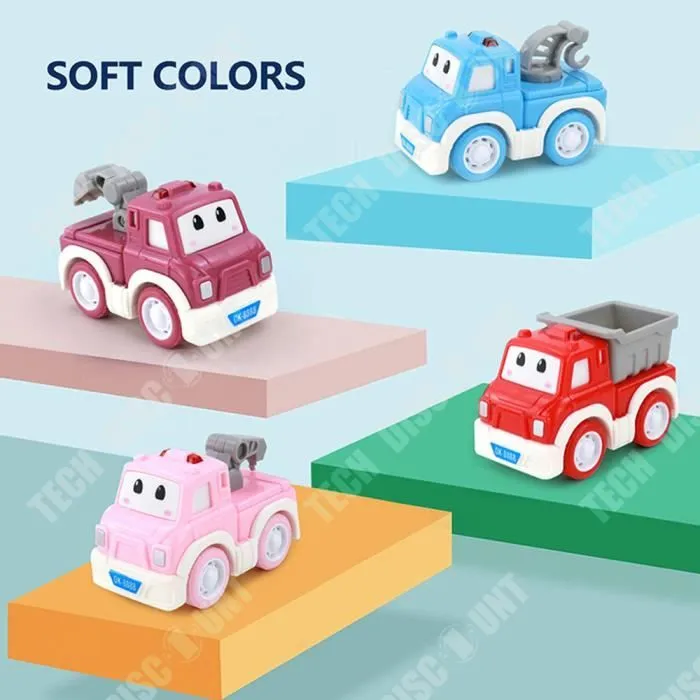 TD® Coffret de voitures jouets Ensemble de 25 pièces Stockable pour enfants Grandes Plastique Modèle de véhicule d'ingénierie-3