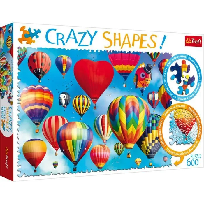 Puzzle 600 pièces : Crazy Shapes : Ballons colorés-2