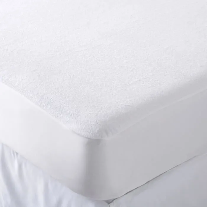 Drap housse Orange 90 x 190 cm 100 % coton + Protège Matelas Imperméable 90 x 190 cm - HOMEROKK-1