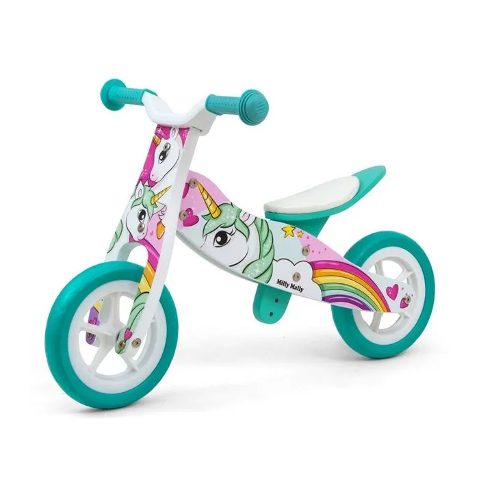 Draisienne à 3 Roues - Milly Mally - La Licorne - Blanc - 18 Mois+ - Stabilité et Confort-1