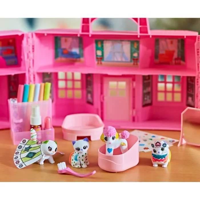 Coffret Super Salon Washimals - CRAYOLA - 5 animaux miniatures - Accessoires lavables à l'eau-5