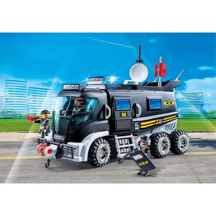 PLAYMOBIL - 9360 - City Action - Camion policiers d'élite avec sirène et gyrophare-1