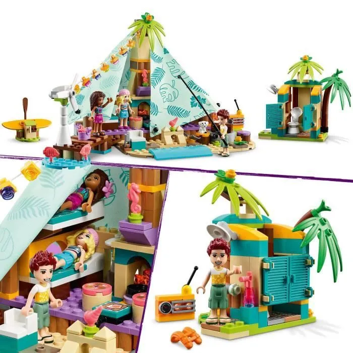 LEGO® 41700 Friends Camping Glamour Set de Glamping, Jouet pour Filles et Garçons dès 6 ans avec 3 Mini-Poupées et Accessoires-2