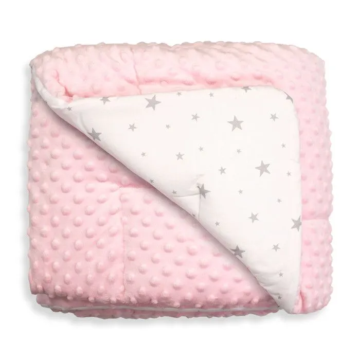 Couverture réversible et ultra douce STELLA 100x150 cm Rose-2