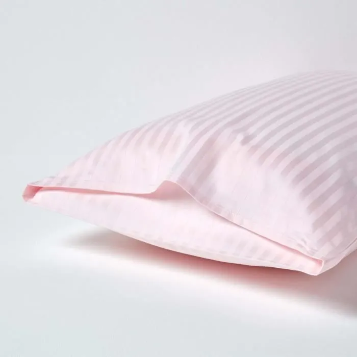 Taie d'Oreiller en coton égyptien Rose 330 fils 50 x 90 cm-2