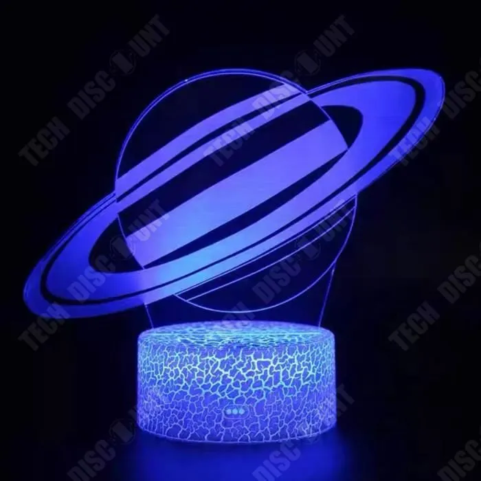 TD® Coloré créatif 3D petite lampe de table LED veilleuse chambre lumière cadeau lampe de table visuel LED lumière colorée-2