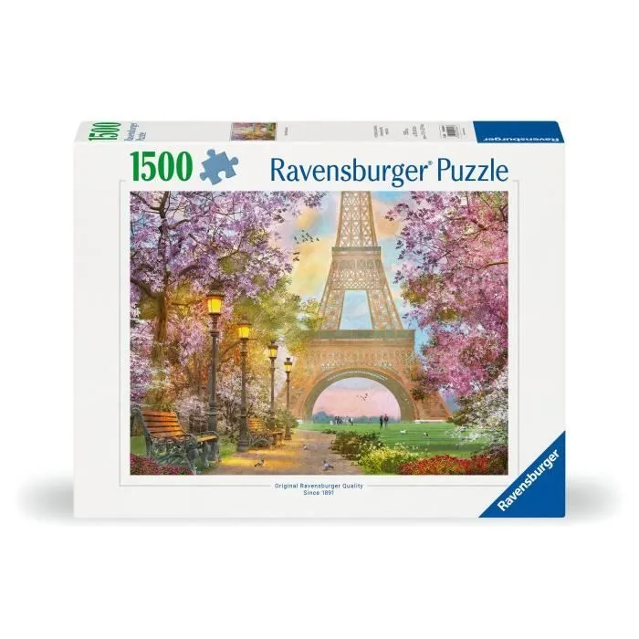 Puzzle 1500 pièces Amour à Paris, Adultes & enfants dès 14 ans, Puzzle de qualité supérieure 80x60cm, 12000694, Ravensburger-1