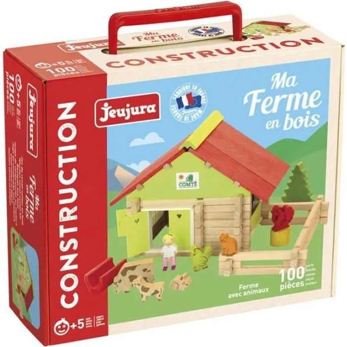 JEUJURA Ferme avec animaux - 100 pièces-0