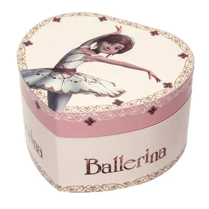 Boite Coeur à Bijoux Musicale - Ballerina-1
