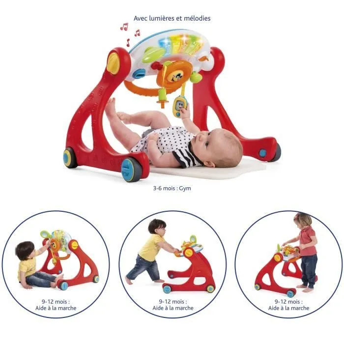 Portique multi-activités 4 en 1 - CHICCO - Jeux d'éveil - Rouge - Mixte - A partir de 3 mois-0