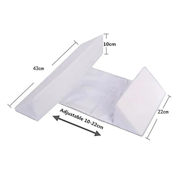 Bébé Oreiller Coussin de Sommeil Latéral pour Nouveau-Né Calé-bébé Sommeil Oreiller Réglable Coussin Bébé Velours Sain Blanc-3