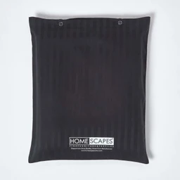 Housse de couette et taies d'oreiller unies en coton égyptien 330 fils Noir 230 x 220 cm-3
