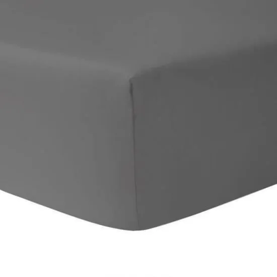 Drap housse Anthracite 90 x 190 cm + Protège Matelas Imperméable 90 x 190 cm - HOMEROKK-0