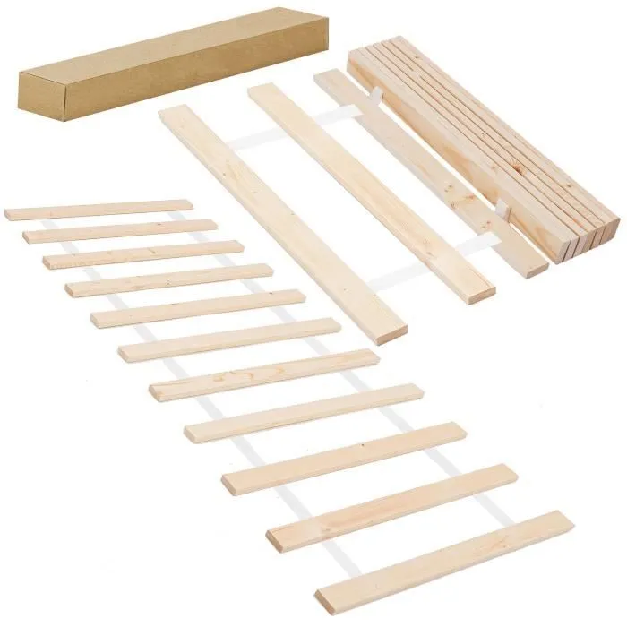 Sommier à lattes - SPRINGOS - 80 x 200 cm - Bois - 11 lattes-0
