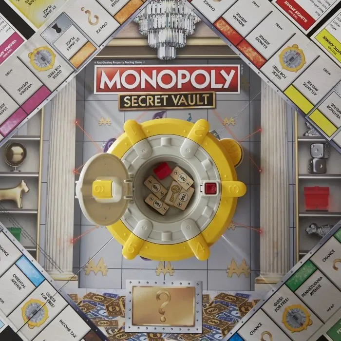Monopoly Coffre-fort, jeu de plateau pour la famille et les enfants, 2 à 6 joueurs, dès 8 ans, inclut un coffre-fort-7