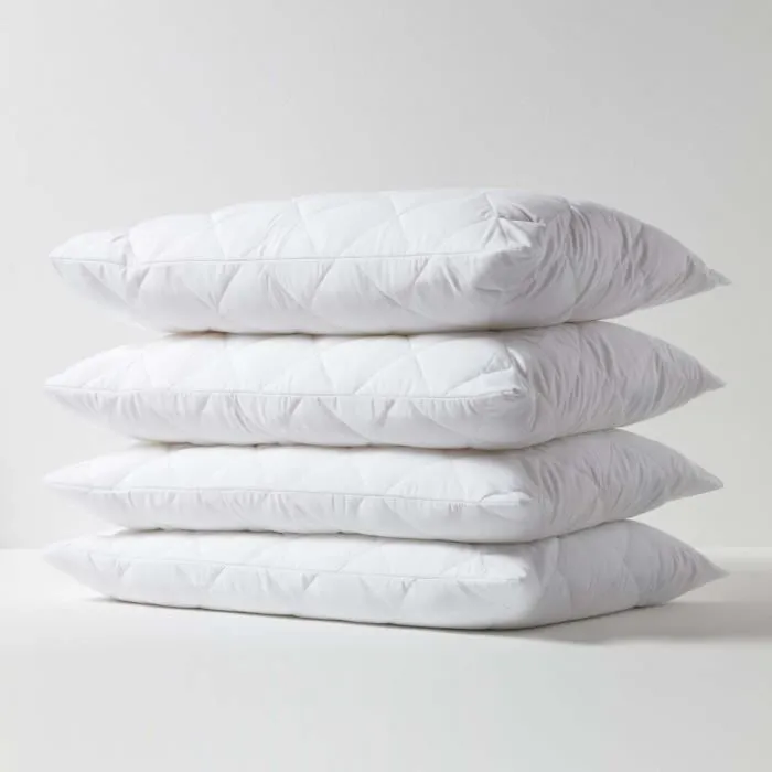 Protège-oreiller anti-acariens - HOMESCAPES - 50 x 75 cm - Lot de 4 - Hypoallergénique - Lavable en machine-1