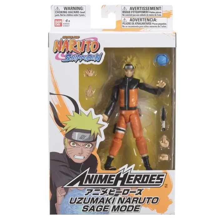 Figurine Naruto Mode Hermite - BANDAI Anime Heroes - 17 cm - 16 points d'articulation-1