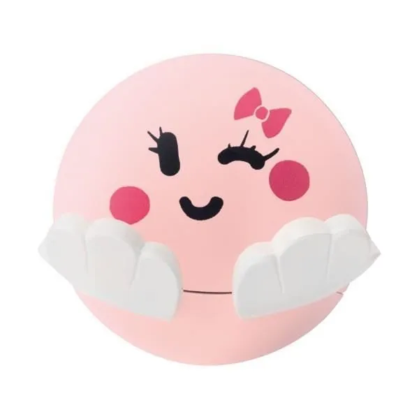 Patère adhésive enfant - rose-0