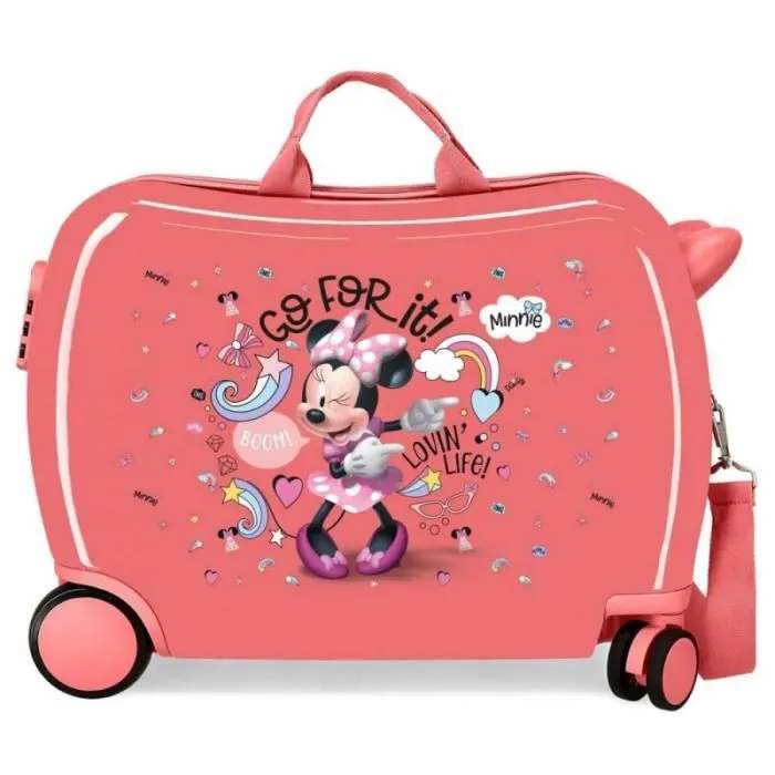Valise enfant - Disney - Valise trotteur Minnie "Lovin'Life" - 50 x 39 x 20 cm - Corail-0