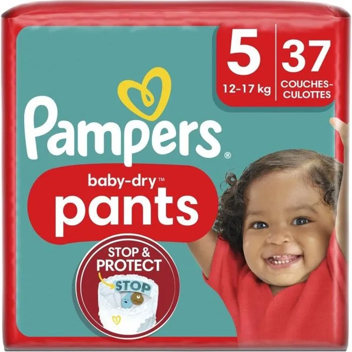 PAMPERS Baby-Dry Pants Couches-culottes taille 5 (12-17 kg) x37-0